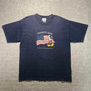 ディズニー(Disney)の90's old Disney mickey Tshirt navy USA製(Tシャツ/カットソー(半袖/袖なし))