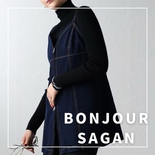 ボンジュールサガン(BONJOUR SAGAN)の"新品・タグ付"フロントダブルジップデニムビスチェ/BONJOUR SAGAN(キャミソール)