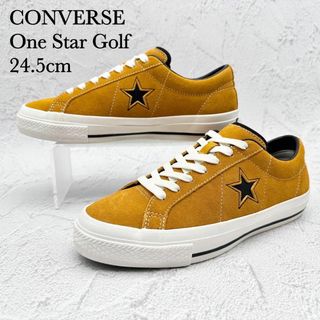 コンバース(CONVERSE)の【極美品】コンバース ワンスター GOLF スエード ゴールド イエロー ゴルフ(スニーカー)