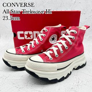 コンバース(CONVERSE)の【美品】コンバース ALL STAR トレックウェーブ HI レッド 厚底(スニーカー)