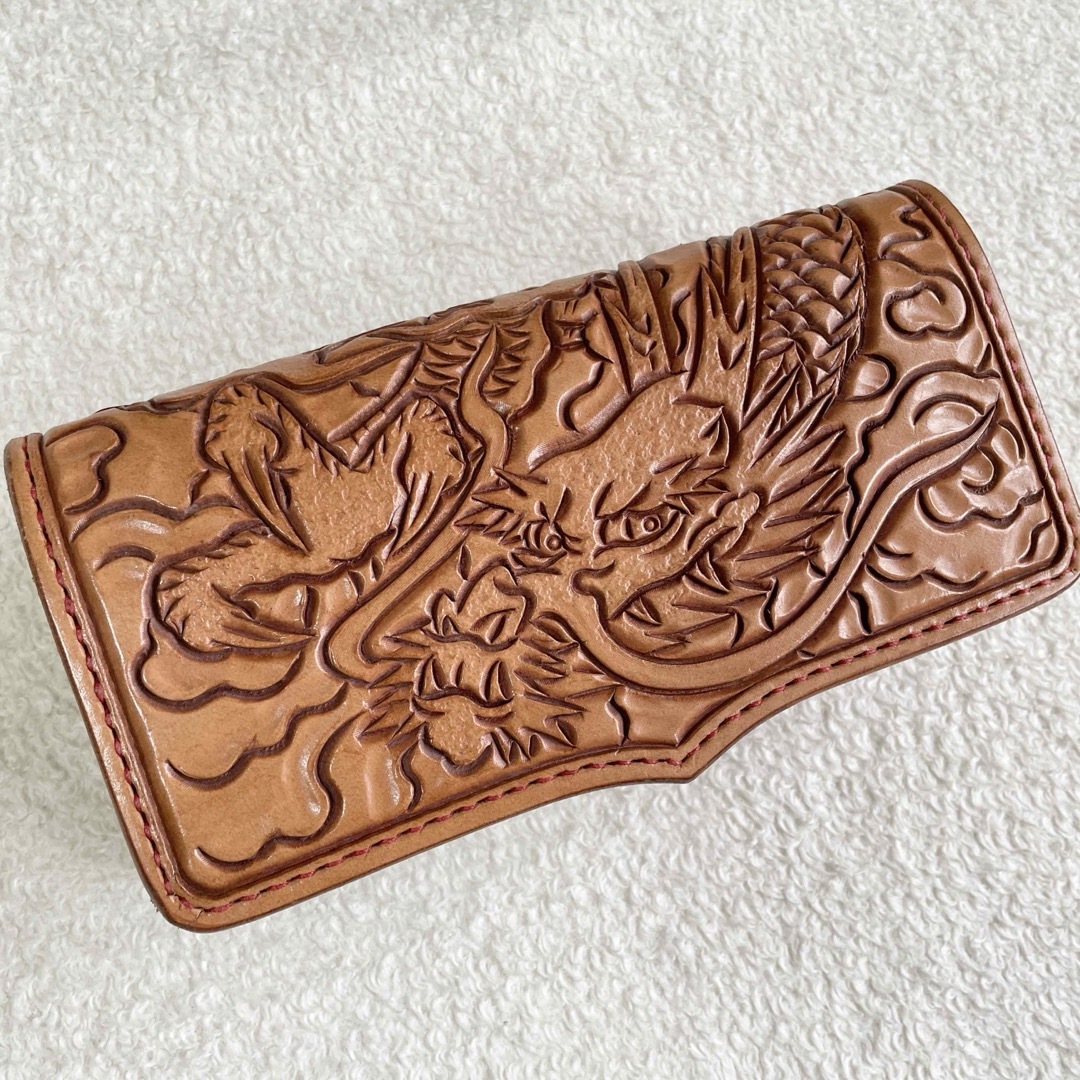 限定品 極美品 彫ろく×大和工房 雲竜図 カービング 長財布 限定品 極美品 彫ろく×大和工房 雲竜図 カービング 長財布