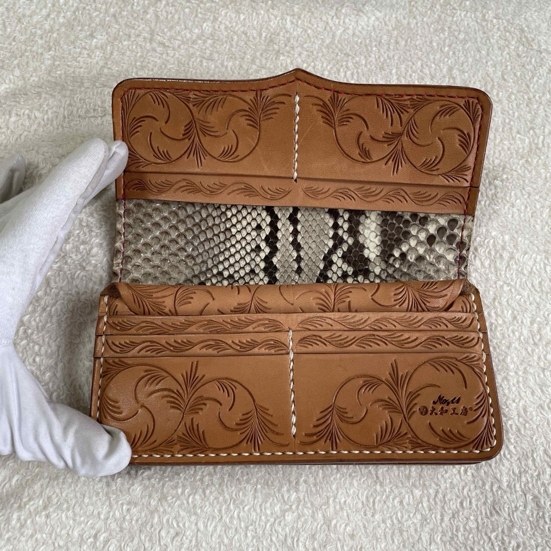 限定品 極美品 彫ろく×大和工房 雲竜図 カービング 長財布 限定品 極美品 彫ろく×大和工房 雲竜図 カービング 長財布