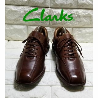 クラークス(Clarks)のClarks　レザースニーカー　UK7（25.5cm) ブラウン(ドレス/ビジネス)