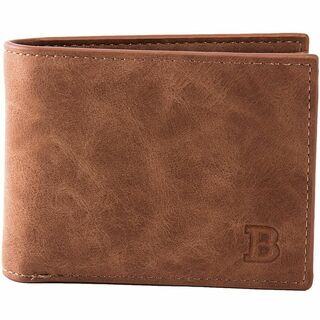 ✨新品未使用✨　二つ折り 財布 高級 ビジネス財布 カードホルダー ブラウン(折り財布)