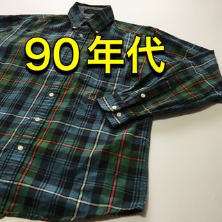 トミーヒルフィガー(TOMMY HILFIGER)の【トミーヒルフィガー】 長袖シャツ ボタンダウン 90年代 台湾製！(シャツ)