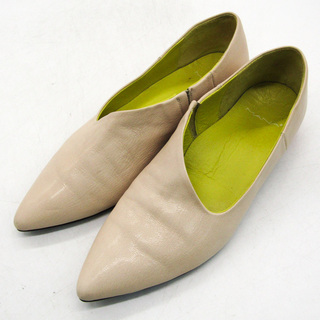 マナ パンプス ポインテッドトゥ ブランド シューズ 靴 日本製 レディース 38サイズ ベージュ MANA(ハイヒール/パンプス)
