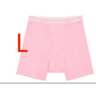 Supremeシュプリームヘインズhanes ボクサーブリーフパンツ　 ピンクL(ボクサーパンツ)