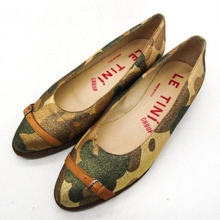 フラットシューズ バレエシューズ サブリナシューズ ブランド 靴 イタリア製 レディース 37サイズ ゴールド LE TINI(バレエシューズ)