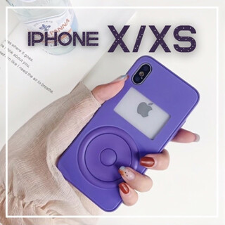 iPodデザイン iPhoneケース 紫 パープル iPhoneX/XS 個性的(iPhoneケース)
