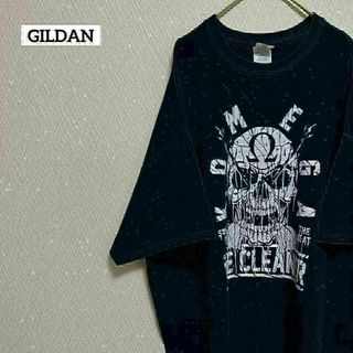 GILDAN ギルダン Tシャツ 半袖 ゆるだぼ スカル ドクロ 2XL(Tシャツ/カットソー(半袖/袖なし))