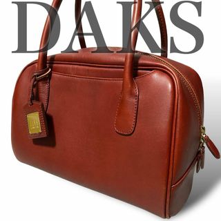 ダックス(DAKS)のダックス　ミニボストンバッグ　ハンドバッグ　手さげ　赤　レッド　ゴールドチャーム(ハンドバッグ)