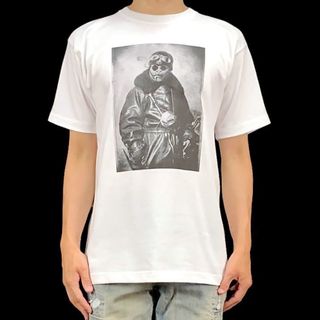 新品 紅の豚 ポルコ イタリア空軍 パロット リアル モノクロ 写真 Tシャツ(Tシャツ/カットソー(半袖/袖なし))