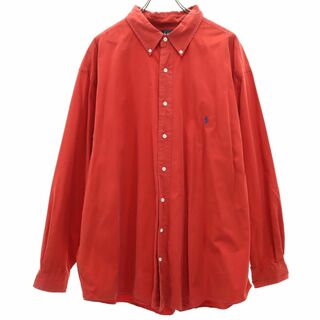 ラルフローレン(Ralph Lauren)のラルフローレン オールド 長袖 ボタンダウンシャツ 赤 RALPH LAUREN メンズ(シャツ)