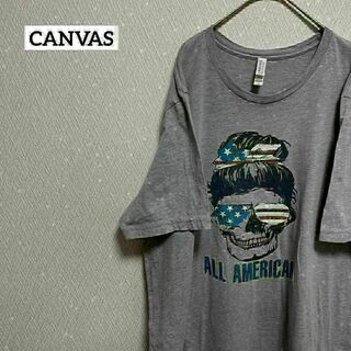 CANVAS キャンバスTシャツ 半袖 ゆるだぼ スカル ドクロ 2XL(Tシャツ/カットソー(半袖/袖なし))