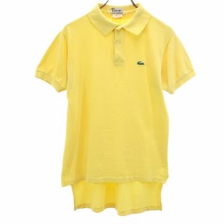 アイゾッドラコステ 70s USA製 糸巻きタグ ヴィンテージ 半袖 ポロシャツ イエロー IZOD LACOSTE 鹿の子地 メンズ(ポロシャツ)