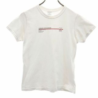 アルマーニエクスチェンジ(ARMANI EXCHANGE)のアルマーニエクスチェンジ 90s USA製 オールド プリント 半袖 Tシャツ M ホワイト ARMANI EXCHANGE レディース(Tシャツ(半袖/袖なし))