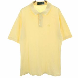 フレッドペリー(FRED PERRY)のフレッドペリー 90s イギリス製 オールド 半袖 ポロシャツ 44 イエロー系 FRED PERRY 鹿の子 メンズ(ポロシャツ)