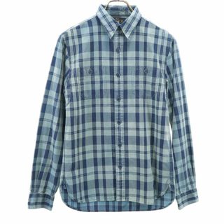 ダブルアールエル(RRL)のダブルアールエル 長袖 チェックシャツ XS ネイビー 他 RRL Ralph Lauren ラルフローレン メンズ(シャツ)