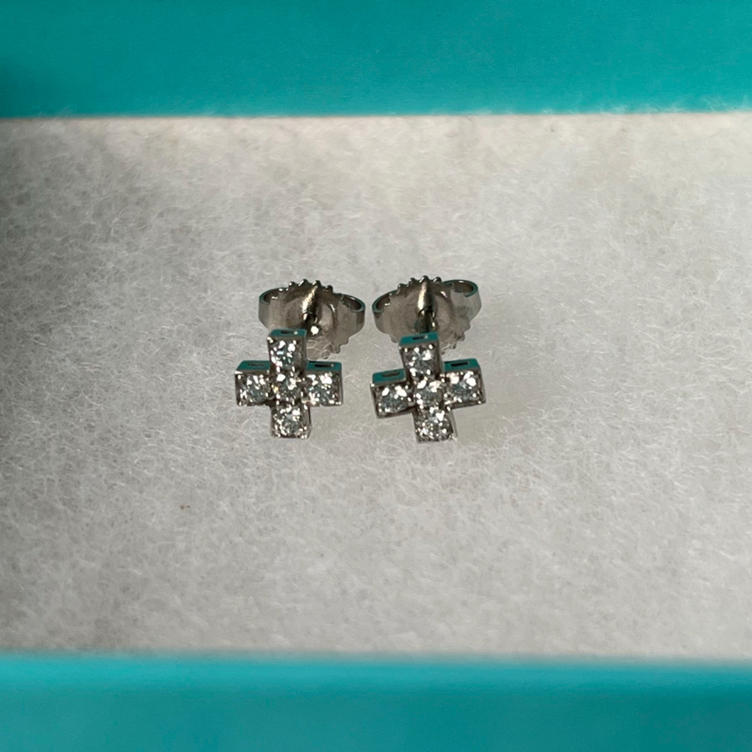 Tiffany & Co. - ティファニー クルーシーフォーム ピアス Pt950 Tiffany & Co. - ティファニー クルーシーフォーム ピアス Pt950