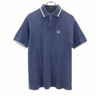 フレッドペリー(FRED PERRY)のフレッドペリー イングランド製 半袖 ポロシャツ 40 ネイビー系 FRED PERRY 鹿の子 メンズ(ポロシャツ)