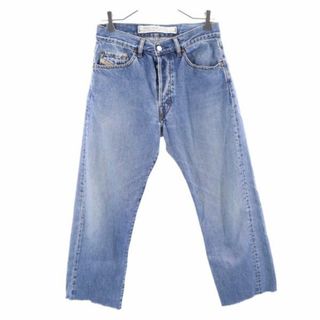 ディーゼル(DIESEL)のディーゼル イタリア製 カットオフ ストレートデニムパンツ w29 DIESEL ボタンフライ ジーパン メンズ(デニム/ジーンズ)