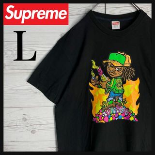 Supreme - 【最高デザイン】シュプリーム ビッグロゴ ファイヤー 入手困難 即完売 Tシャツ