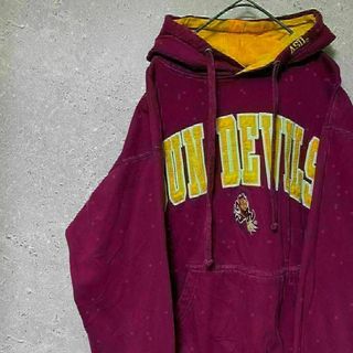 old varsity brand パーカー 長袖 フーディー アメフト L(パーカー)