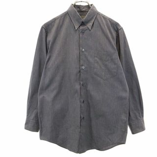 カルバンクライン(Calvin Klein)のカルバンクライン 日本製 長袖 ボタンダウンシャツ S グレー 1191 メンズ(シャツ)