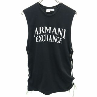 アルマーニエクスチェンジ(ARMANI EXCHANGE)のアルマーニエクスチェンジ 90s USA製 オールド ノースリーブ タンクトップ M ブラック ARMANI EXCHANGE レディース(タンクトップ)