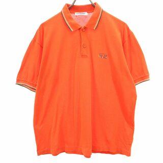 ミッソーニ(MISSONI)のミッソーニ イタリア製 半袖 ポロシャツ M オレンジ Missoni 鹿の子 メンズ(ポロシャツ)