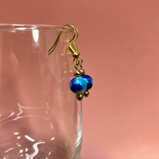 キャンディジェイド 一粒フックピアス イヤリング 8mm　G　#1 (イヤリング)