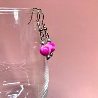 キャンディジェイド 一粒フックピアス イヤリング 8mm　S　#2 (ピアス)