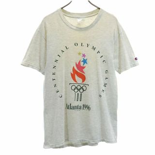 チャンピオン(Champion)のチャンピオン 90s オールド アトランタオリンピック プリント 半袖 Tシャツ M グレー Champion メンズ(Tシャツ/カットソー(半袖/袖なし))