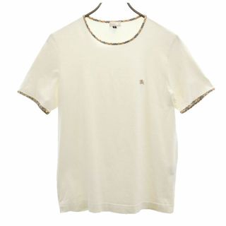 バーバリー(BURBERRY)のバーバリーズ 90s 三陽商会 オールド 半袖 リンガー Tシャツ M ホワイト Burberrys レディース(Tシャツ(半袖/袖なし))