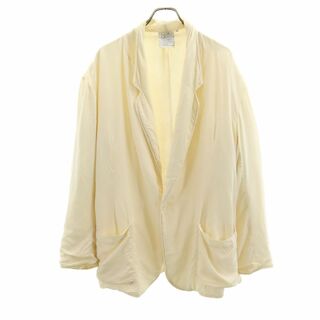 go silk 90s シルク100％ オールド デザイン 中綿入り テーラードジャケット 3 ベージュ系 go silk メンズ(テーラードジャケット)