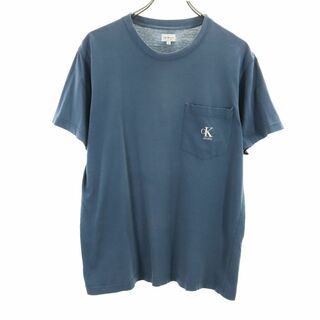 カルバンクライン(Calvin Klein)のカルバンクライン 半袖 Tシャツ M ネイビー 1191 胸ポケ ポケT メンズ(Tシャツ/カットソー(半袖/袖なし))