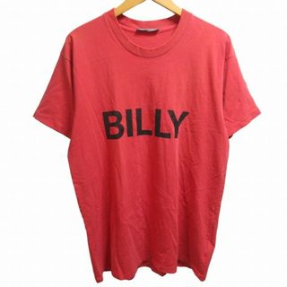 アザー(other)のbilly ビリー プリントTシャツ カットソー USA製 半袖 赤 M(Tシャツ/カットソー(半袖/袖なし))