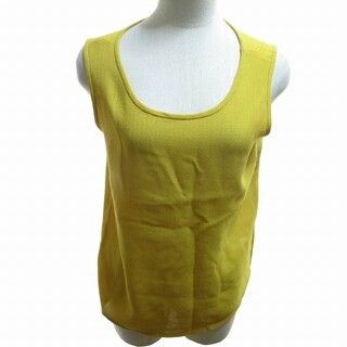 イヴサンローラン 美品 ノースリーブシャツ ブラウス 黄 約S ■KK5(シャツ/ブラウス(半袖/袖なし))