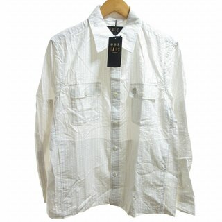 ダックス(DAKS)のダックス DAKS タグ付 ストライプシャツ カジュアル 長袖 白 M ■KK5(シャツ)