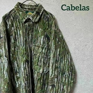 90's Cabelas カベラス ミリタリー USA 迷彩 リアルツリー XL(シャツ)