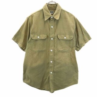 シュガーケーン(Sugar Cane)のシュガーケーン 半袖 ワークシャツ M カーキ SUGAR CANE M31559 メンズ(シャツ)