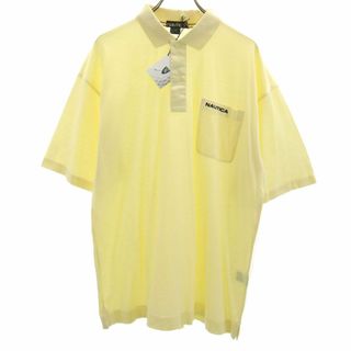 ノーティカ(NAUTICA)の未使用 ノーティカ 90s オールド デッドストック 半袖 ポロシャツ L イエロー NAUTICA タグ付き メンズ(ポロシャツ)