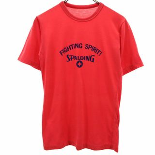 スポルディング(SPALDING)のスポルディング 日本製 オールド フロッキー プリント 半袖 Tシャツ レッド SPALDING メンズ(Tシャツ/カットソー(半袖/袖なし))