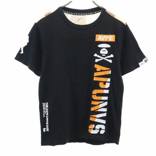 アベイシングエイプ(A BATHING APE)のアベイシングエイプ 半袖 Tシャツ S ブラック A BATHING APE メンズ(Tシャツ/カットソー(半袖/袖なし))