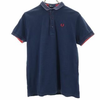 フレッドペリー(FRED PERRY)のフレッドペリー 日本製 半袖 鹿の子 ポロシャツ S ネイビー FRED PERRY メンズ(ポロシャツ)