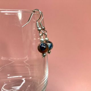 キャンディジェイド 一粒フックピアス イヤリング 8mm　S　#9 (ピアス)