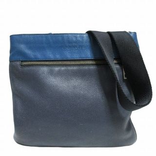 コーチ(COACH)のコーチ リファインド ペブルド レザーショルダーバッグ 青 グレー IBO52(ショルダーバッグ)