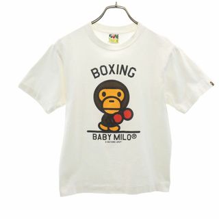 ベイプ 日本製 プリント 半袖 Tシャツ S ホワイト BAPE A BATHING APE メンズ(Tシャツ/カットソー(半袖/袖なし))