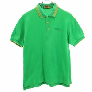 ケンゾーゴルフ 90s 日本製 オールド 半袖 ポロシャツ 1 グリーン KENZO GOLF 鹿の子 メンズ(ポロシャツ)