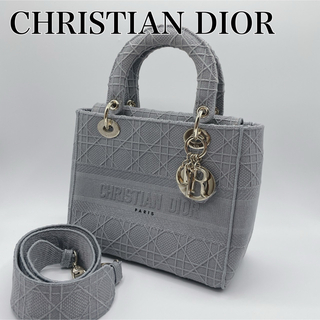 ディオール(Dior)のクリスチャンディオールレディディーライト 2wayハンドバッグ カナージュ(ハンドバッグ)